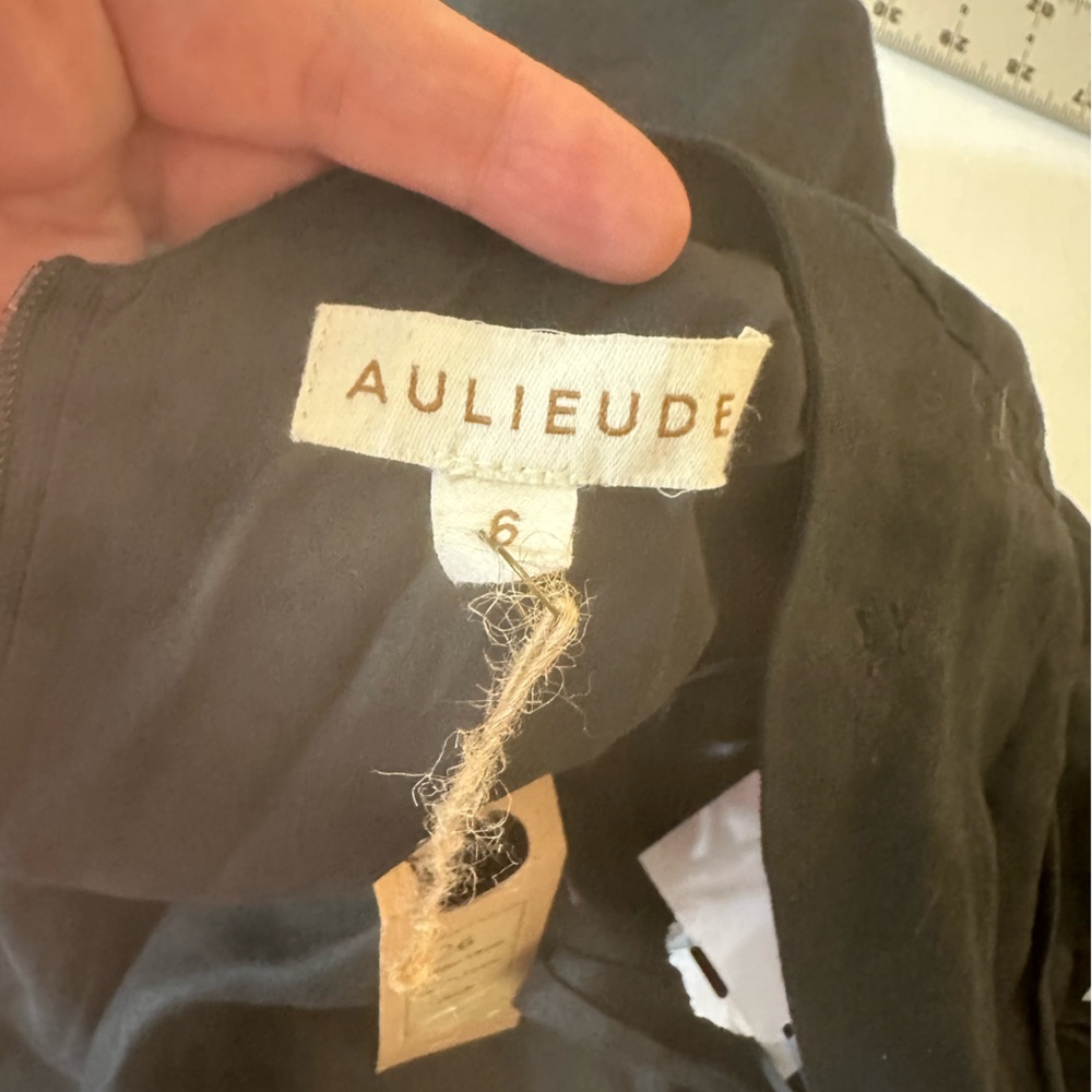 Aulieude Black 100% Linen Chloe Adjustable Crisscross Wrap Around Dress NWT 6 - Picture 11 of 16